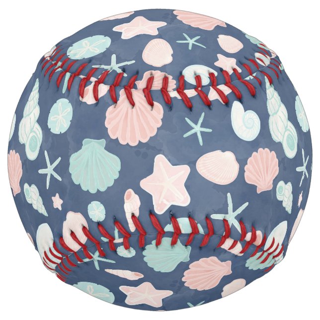 Balle De Softball motif des coquillages (Devant)