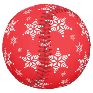 Balle De Softball Motif Flocon de Neige, Flocons de Neige Blancs, Ne