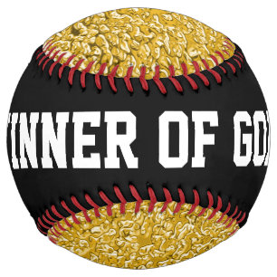 Balle De Softball Motif PURE GOLD Splatter + votre texte / photo