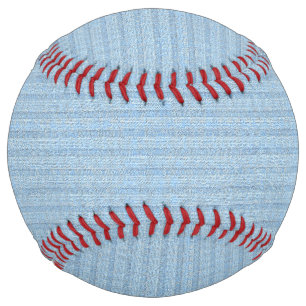 Balle De Softball Motif tricot rayé Jersey en bleu bébé 