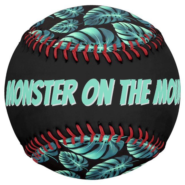 Balle De Softball Mysterious Monstera (personalize) (Dos)