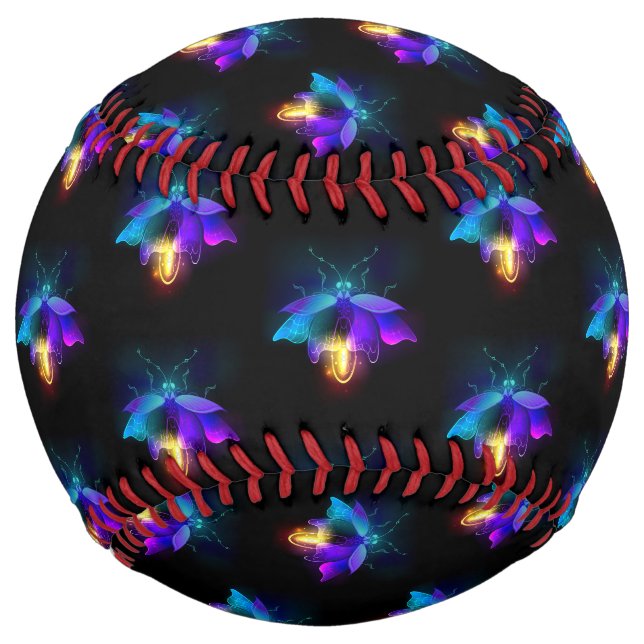 Balle De Softball Neon Firefly sur noir (Devant)