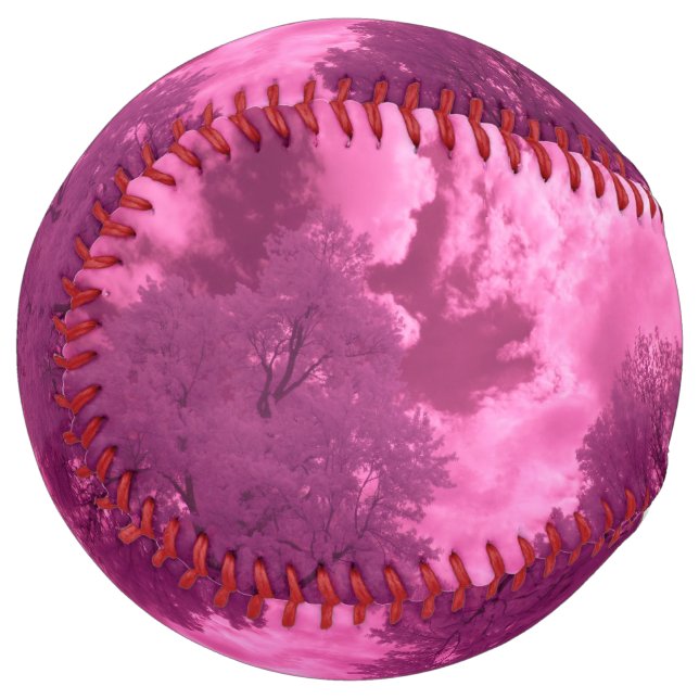Balle De Softball Nuage infrarouge Pinkish Hues (Dos Droit)