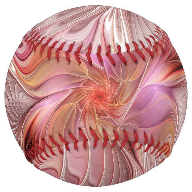 Balle De Softball Papillon Abstrait coloré Imaginaire Fractal Art (Devant)
