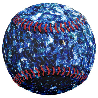 Balle De Softball Parties scintillant bleu foncé scintille