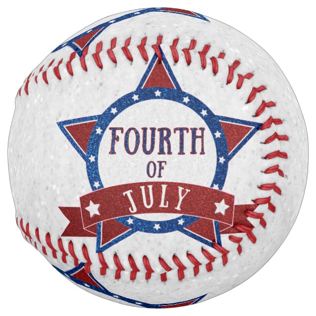 Balle De Softball Parties scintillant Du 4 Juillet (Devant droit)