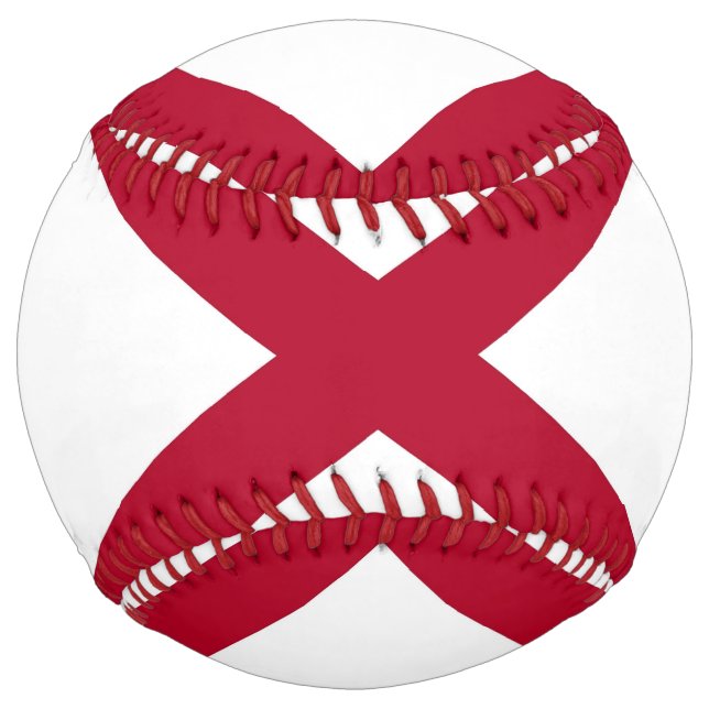 Balle De Softball Patriotic Softball with flag of Alabama, USA (Devant)