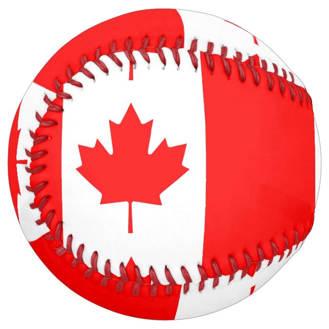 Balle De Softball Patriotic Softball with flag of Canada (Devant gauche)