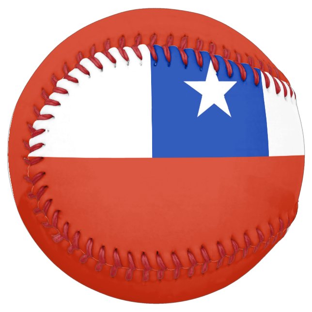 Balle De Softball Patriotic Softball with flag of Chile (Devant gauche)
