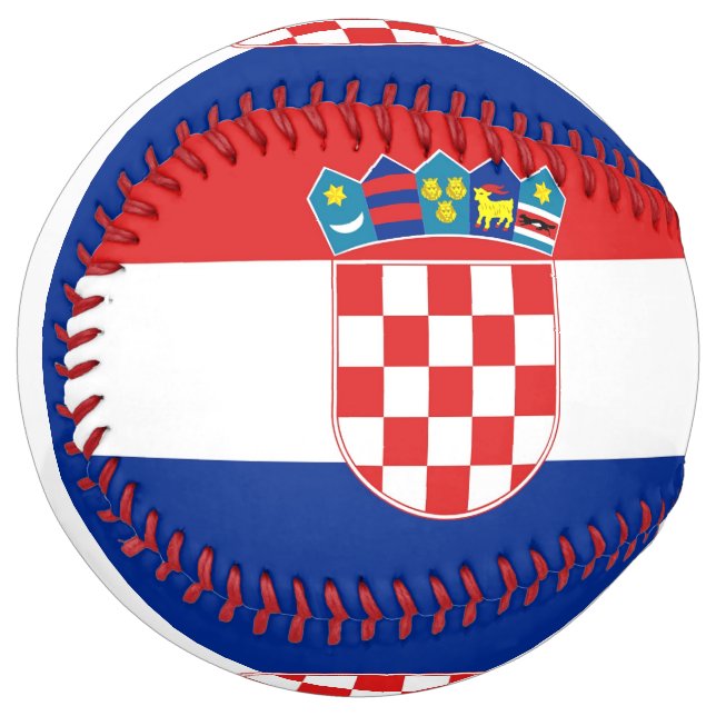 Balle De Softball Patriotic Softball with flag of Croatia (Devant gauche)