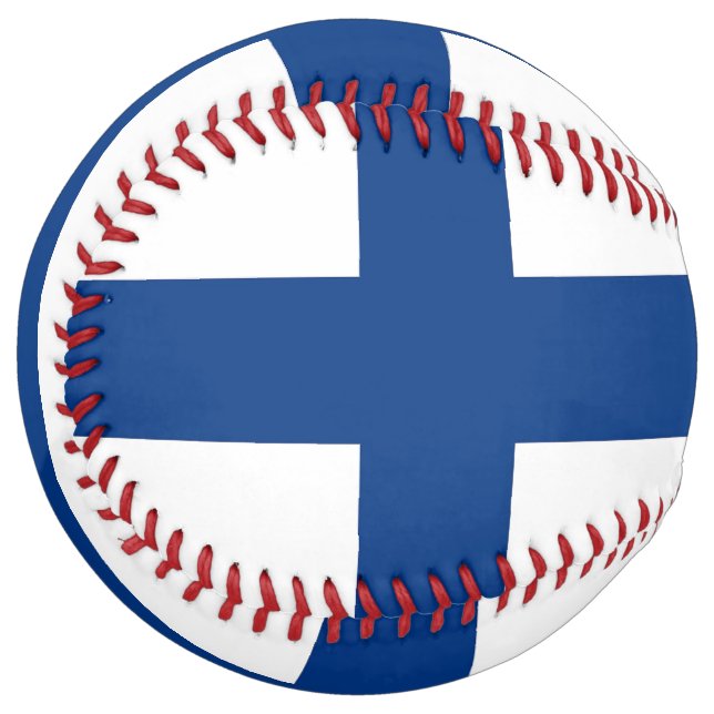 Balle De Softball Patriotic Softball with flag of Finland (Devant gauche)