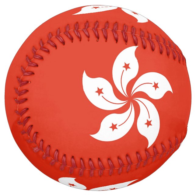Balle De Softball Patriotic Softball with flag of Hong Kong (Devant gauche)