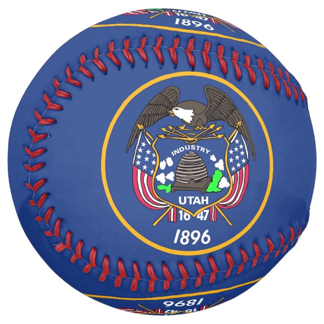 Balle De Softball Patriotic Softball with flag of Utah USA (Devant gauche)