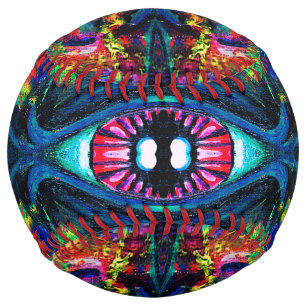 Balle De Softball Peinture tordue et trompeuse