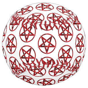 Balle De Softball Pentagram Red Devil