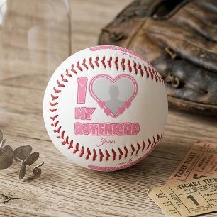 Balle De Softball Personnalisé J'aime mon petit ami – Ajouter une ph