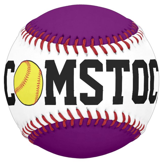 Balle de softball personnalisée Comstock ball (Devant)