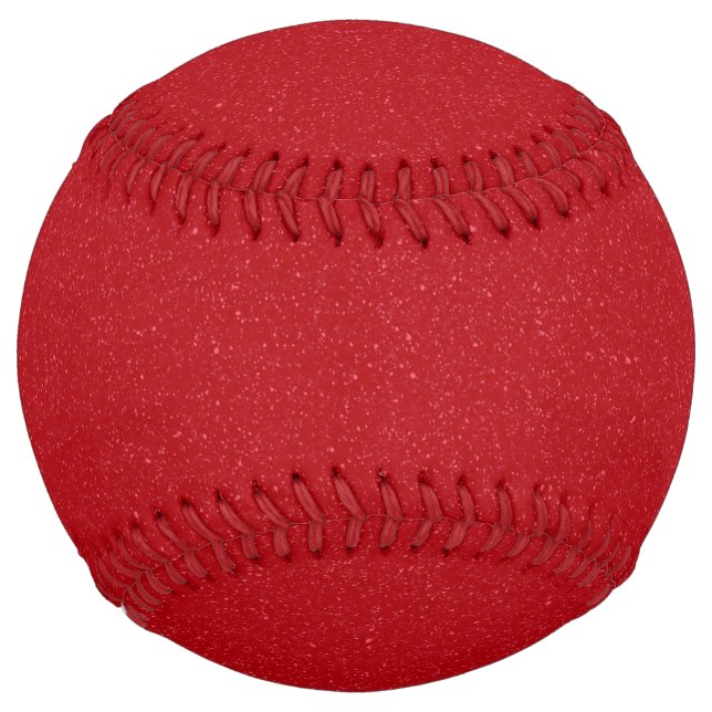 Balle de softball personnalisée rouge tomate avec  (Devant)