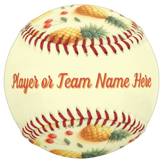 Balle De Softball Pineapple Parade (personalize) (Dos)