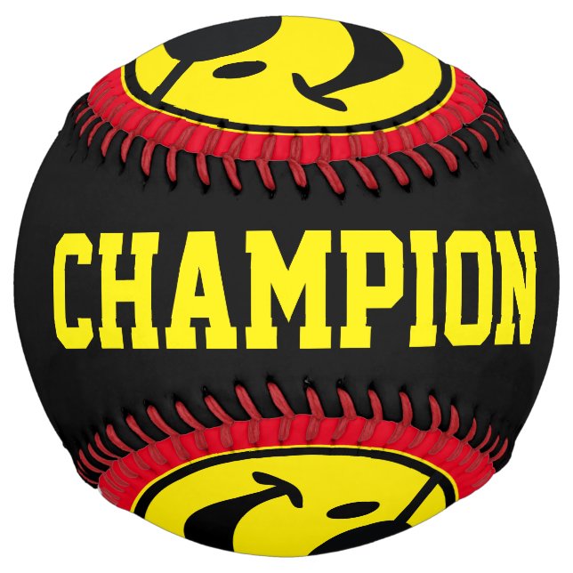 Balle De Softball Pirate jaune + votre dos. & idées (Devant)