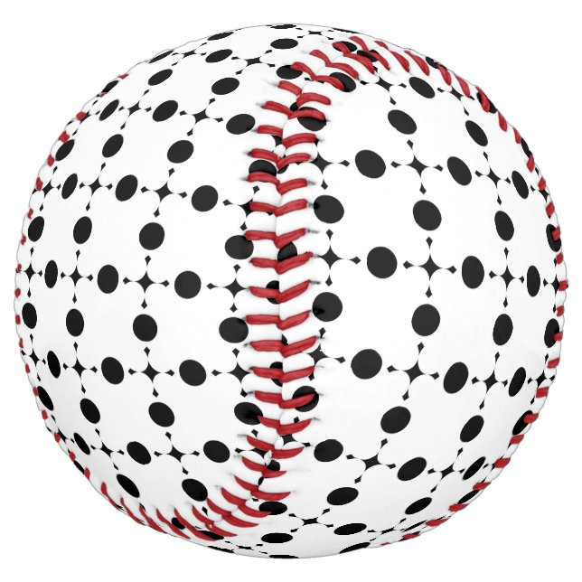 Balle De Softball Points noirs, Motif à pois, Points, Pointillé (Incliné)