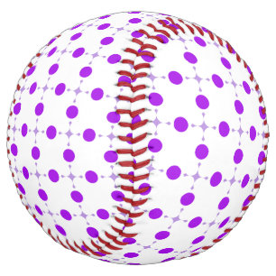 Balle De Softball Points violets, Motif à pois, Points, Pointillé