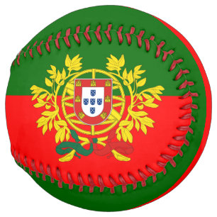 Balle De Softball Portugal Drapeau et blason Patriotique