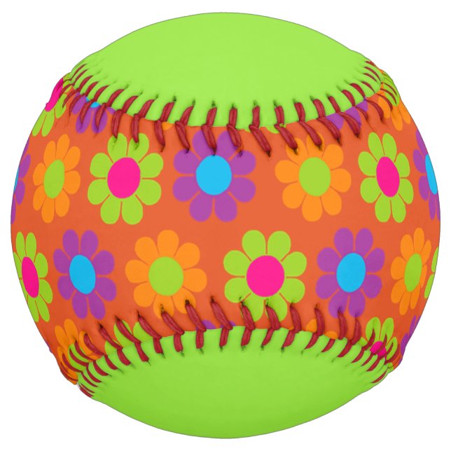 Balle De Softball Pouvoir des Fleurs (Devant)