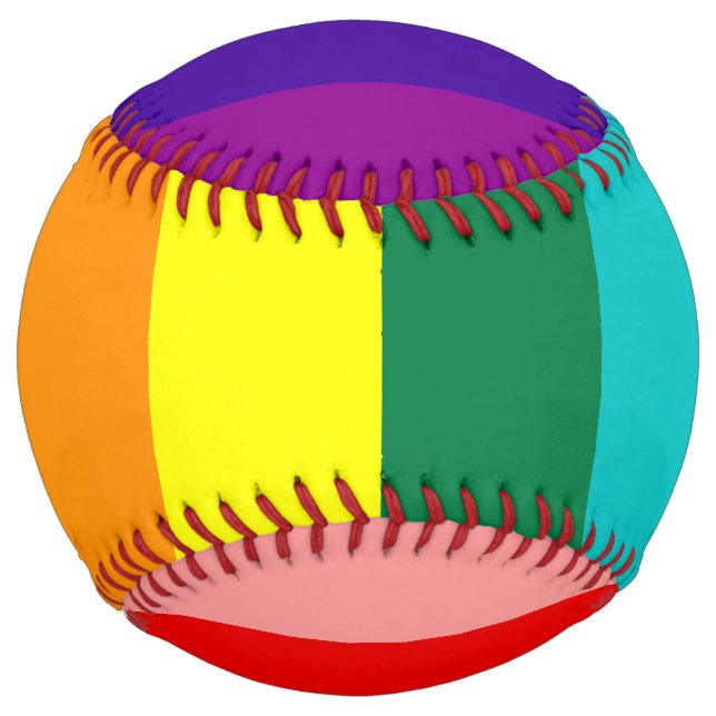 Balle De Softball Premier drapeau Rainbow Pride (Devant)