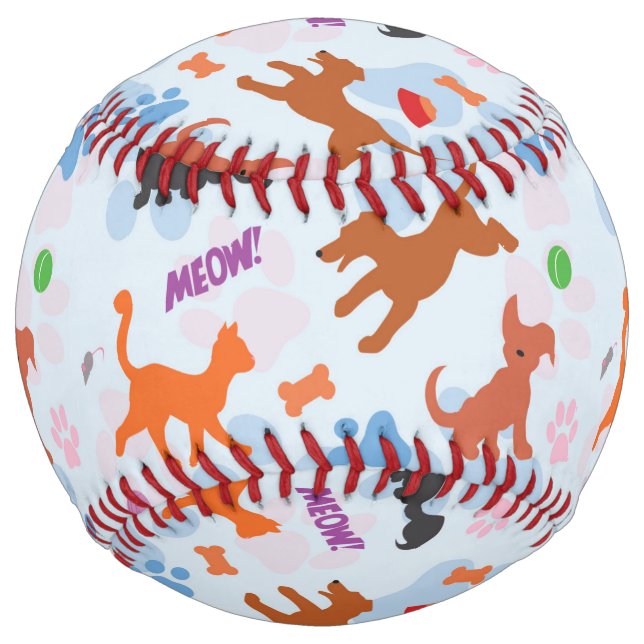 Balle De Softball Puppies et Kittens (Devant)