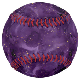 Balle De Softball Purple Galaxy Series Design 8
