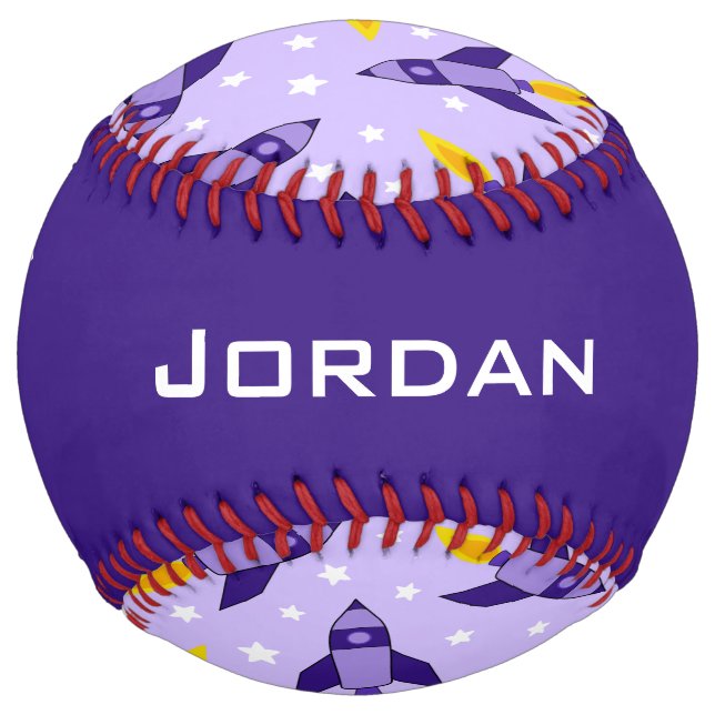 Balle De Softball Purple Retro Rocket Softball (Devant)