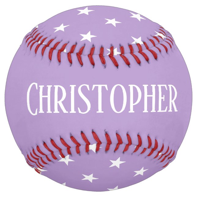 Balle De Softball Purple Stars Softball (Devant)