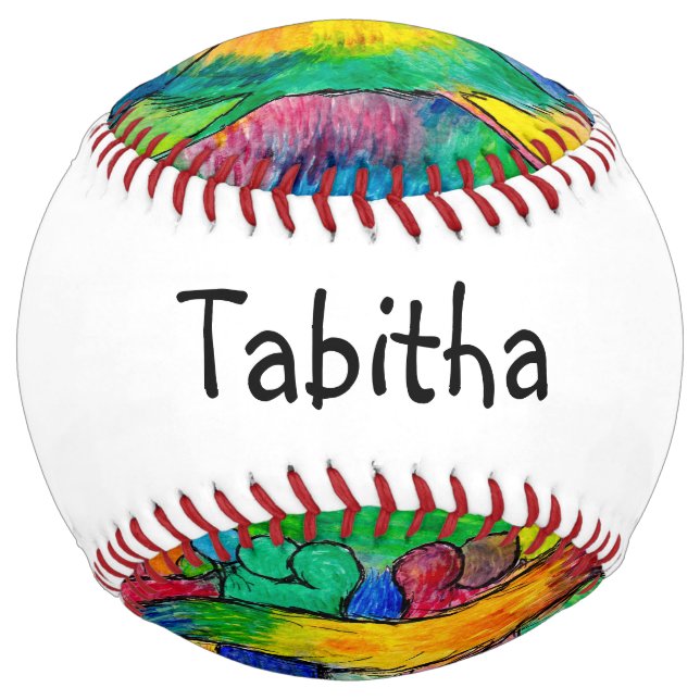 Balle De Softball Rainbow Cat Softball (Devant)