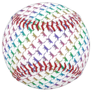Balle De Softball Rainbow Kitty Chats Couleur personnalisée