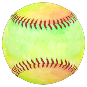 Balle De Softball Rayonnement Arc-en-ciel
