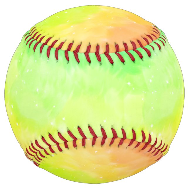 Balle De Softball Rayonnement Arc-en-ciel (Devant)