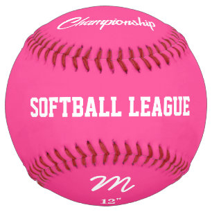 Balle De Softball Rose Personnalisé