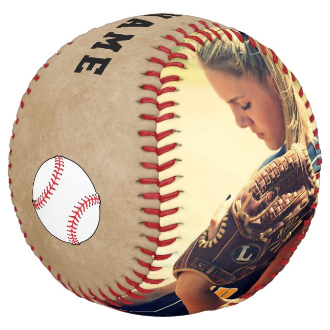 Balle De Softball Russe Custom Softball Player Numéro d'équipe (Incliné)