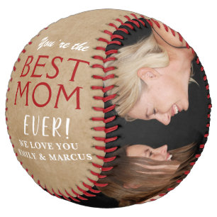 Balle De Softball Rustic Best Mother`s Day 2 Photo