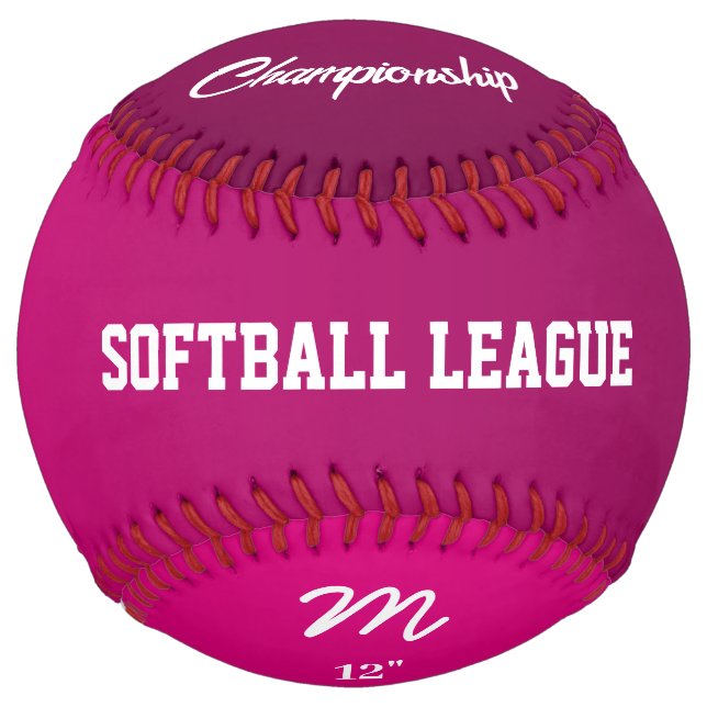Balle De Softball Saphir Rose Black'n Pink (Devant)