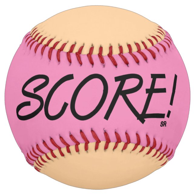 Balle De Softball Score rose et bronze softball (Devant)