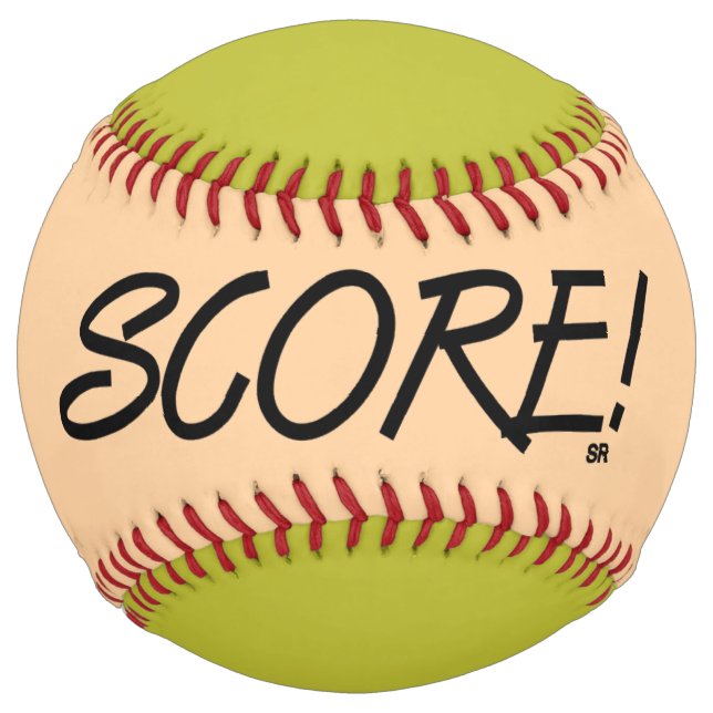 Balle De Softball Score tan et or softball (Devant)