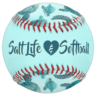 Balle De Softball Sea Turtle Friends (personalize)