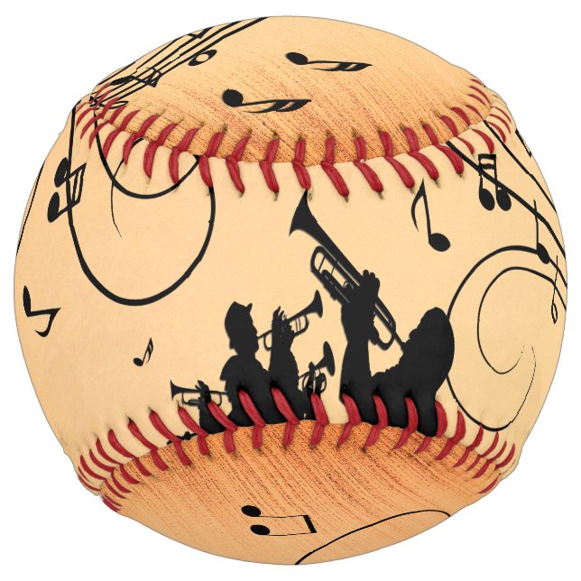 Balle De Softball Section Trumpet Jazz Musique Orange Rust (Devant)