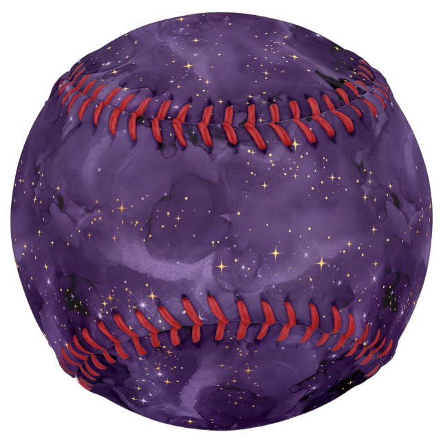 Balle De Softball Série Conception Galaxie Violette 8 (Devant)