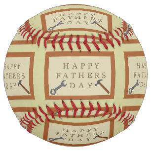 Balle De Softball SIGNE fête des pères EN BOIS MODÈLE