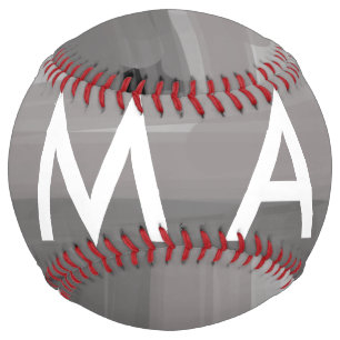 Balle De Softball Simple monogramme ajouter votre nom lettre man min