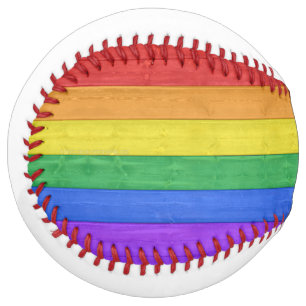 Balle De Softball SlipperyJoe's classique arc-en-ciel tactile artisa