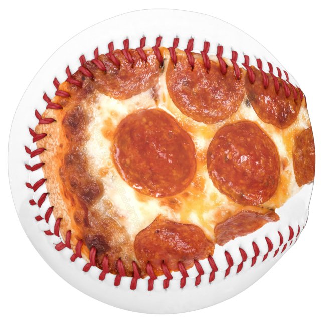 Balle De Softball SlipperyJoe's classique pepperoni pizza tranche fo (Devant gauche)